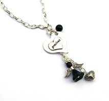 "Precious" halsband med svart ängel